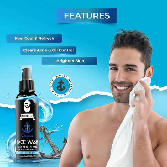 Muuchstac Ocean Face Wash for Men (100 ml)